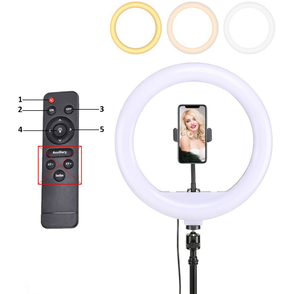 LAMPA PIERŚCIENIOWA LED SELFIE 80W STATYW 220 cm PILOT LAMPA PIERŚCIENIOWA LED SELFIE 80W STATYW 220 cm PILOT