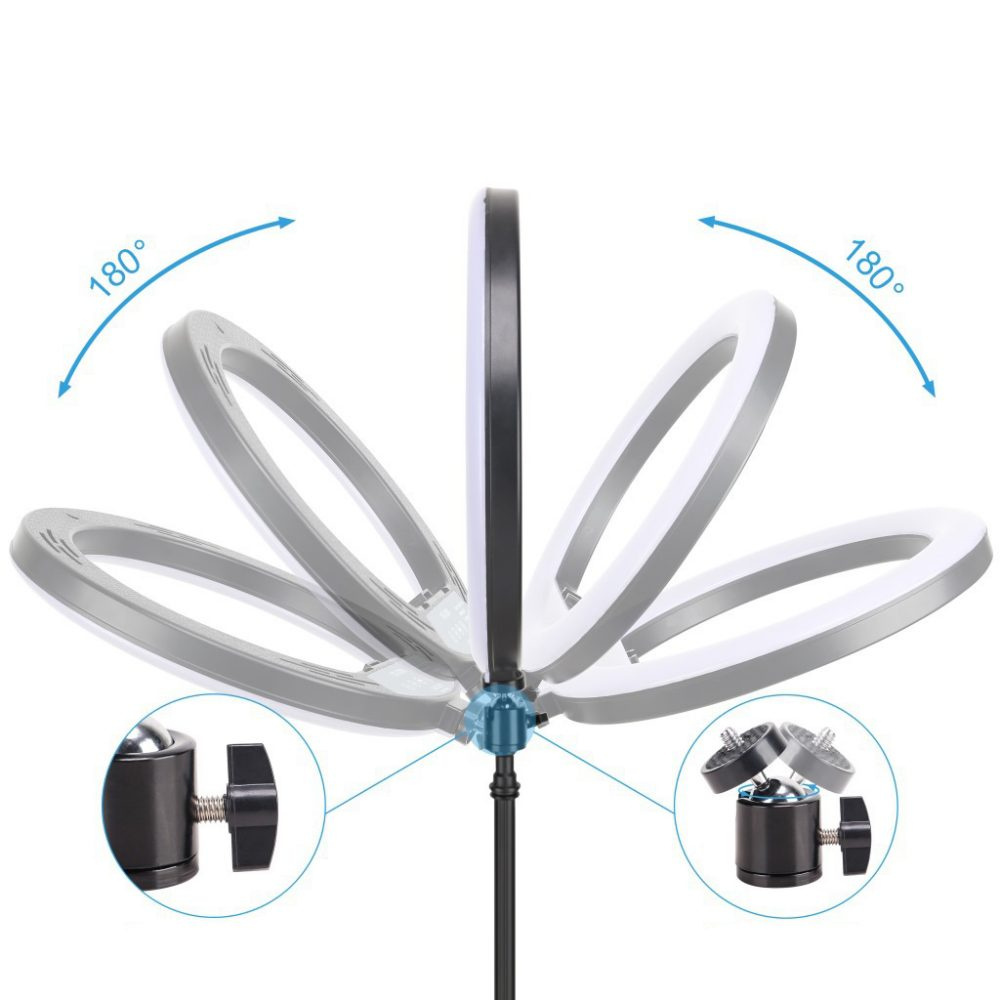 LAMPA PIERŚCIENIOWA LED SELFIE 80W STATYW 220 cm PILOT LAMPA PIERŚCIENIOWA LED SELFIE 80W STATYW 220 cm PILOT