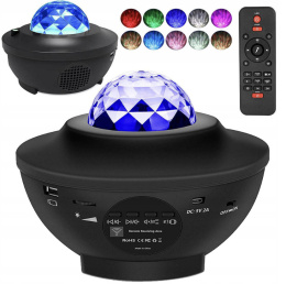 Projektor Gwiazd Dla Dzieci Lampka Nocna LED 360