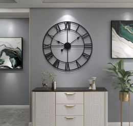 Zegar Ścienny 60cm Duży Na Ścianę LOFT Rzymski 3D Retro
