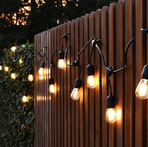 Girlanda Ogrodowa Zewnętrzna Świetlna 20 metrów + 20 Żarówek LED Lampki na Taras Ogród Balkon Girlanda Ogrodowa Zewnętrzna Świetlna 20 metrów + 20 Żarówek LED Lampki na Taras Ogród Balkon