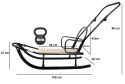 Sanki Metalowe z Oparciem Polskie Pchacz + Materac Sport Line Drewniane Mocne + Sznurek