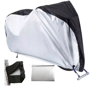 Pokrowiec na Rower Motor Skuter Wodoodporny na Balkon Oxford 200x110 Czarno-Szary