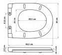 Deska Sedesowa Wolnoopadająca 0041-2 WC Twarda Wypinana Uniwersalna Mocna Klozetowa