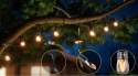 Girlanda Ogrodowa Zewnętrzna Świetlna 15 metrów + 15 Żarówek IP44 Lampki na Taras Ogród Balkon