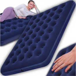 Materac Dmuchany Bestway Łóżko Dwuosobowe Welurowy Do Spania 191x137cm