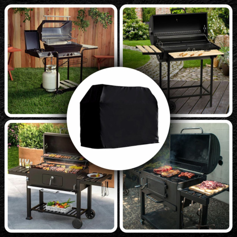 Grill Pokrowiec na Grill Ogrodowy Wodoodporny Mocny Osłona Duży 145x61x117 cm