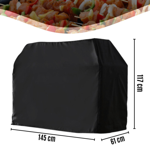 Grill Pokrowiec na Grill Ogrodowy Wodoodporny Mocny Osłona Duży 145x61x117 cm Grill Pokrowiec na Grill Ogrodowy Wodoodporny Mocny Osłona Duży 145x61x117 cm