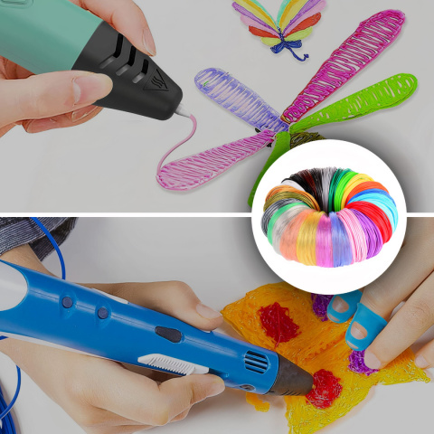 Wkłady Do Długopisu 3D Pla Filament 100 metrów 20 Kolorów