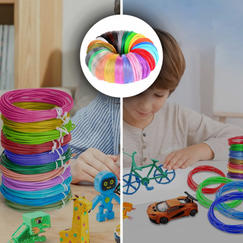 Wkłady Do Długopisu 3D Pla Filament 100 metrów 20 Kolorów