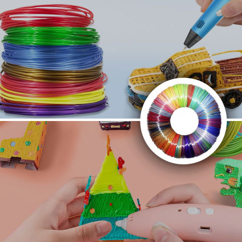 Wkłady Do Długopisu 3D Pla Filament 100 metrów 20 Kolorów