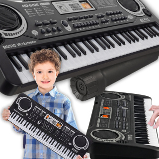 Keyboard dla Dzieci z Mikrofonem ASATO® Pianinko - 61 Klawiszy - Funkcja Nagrywania - 16 Tonacji