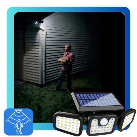 Lampa LED Solarna 3w1 z Czujnikiem Ruchu Zewnętrzna Zmierzchu 74W ASATO® Lampa LED Solarna 3w1 z Czujnikiem Ruchu Zewnętrzna Zmierzchu 74W ASATO®