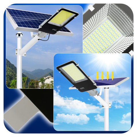 Lampa Uliczna Solarna 2000W DUŻA LATARNIA ze Słupem i Panelem Słonecznym Lampa Uliczna Solarna 2000W DUŻA LATARNIA ze Słupem i Panelem Słonecznym