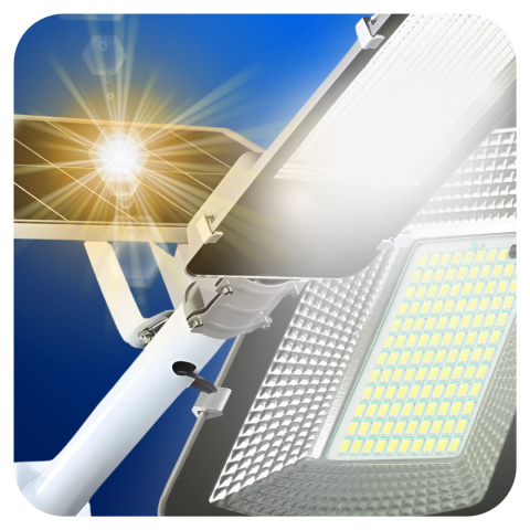 Lampa Uliczna Solarna 2000W DUŻA LATARNIA ze Słupem i Panelem Słonecznym Lampa Uliczna Solarna 2000W DUŻA LATARNIA ze Słupem i Panelem Słonecznym