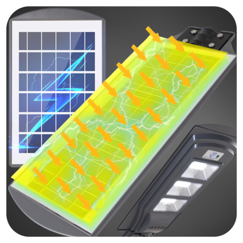 Lampa Uliczna Solarna LED 90W ze Słupkiem Czujnikiem Ruchu Pilot Uchwyt Lampa Uliczna Solarna LED 90W ze Słupkiem Czujnikiem Ruchu Pilot Uchwyt