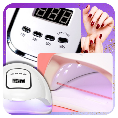 Lampa do Paznokci LED UV do Hybryd Żeli Mocna 120W Hybryd SUN LCD ASATO®