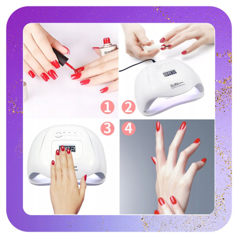 Lampa do Paznokci LED UV do Hybryd Żeli Mocna 120W Hybryd SUN LCD ASATO®