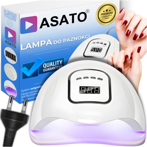 Lampa do Paznokci LED UV do Hybryd Żeli Mocna 120W Hybryd SUN LCD ASATO®
