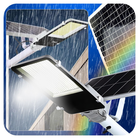 Lampa Uliczna Solarna 2000W DUŻA LATARNIA ze Słupem i Panelem Słonecznym Lampa Uliczna Solarna 2000W DUŻA LATARNIA ze Słupem i Panelem Słonecznym