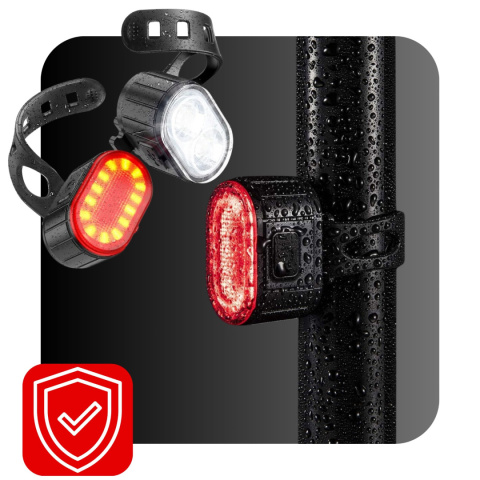 Lampka Rowerowa LED Przód i Tył Mocna z Akumulatorem Na Rower Wodoodporna