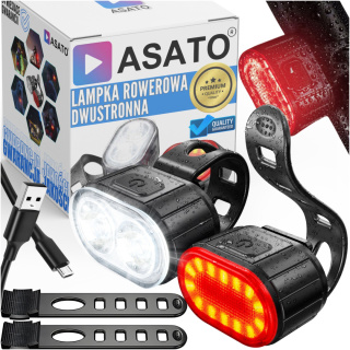 Lampka Rowerowa LED Przód i Tył Mocna z Akumulatorem Na Rower Wodoodporna