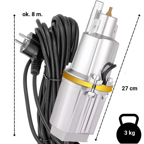 Pompa do Wody Brudnej Mocna Pompa Do Studni Wody Czystej Zatapialna 280W IPX8 Pompa do Wody Brudnej Mocna Pompa Do Studni Wody Czystej Zatapialna 280W IPX8