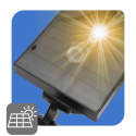 Solarna Lampa Ogrodowa 2w1 LED Wbijana w Ziemię Mocowanie na Ścianę z Regulacją 1500 mAh