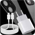 Szybka ładowarka Sieciowa do iPhone + kabel Lightning Typ C 20W