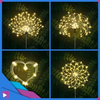 Lampa Solarna Ogrodowa ASATO® - Dmuchawiec 4szt - 120 LED Ciepłe Światło - Wbijana IP65