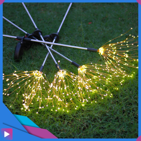 Lampa Solarna Ogrodowa ASATO® - Dmuchawiec 4szt - 120 LED Ciepłe Światło - Wbijana IP65 Lampa Solarna Ogrodowa ASATO® - Dmuchawiec 4szt - 120 LED Ciepłe Światło - Wbijana IP65