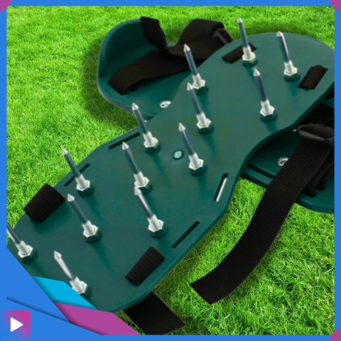 Aerator Ogrodowy Do Trawy Trawnika ASATO® - Metalowe Kolce 3,5cm - 2 Nakładki na Buty - Uniwersalny Aerator Ogrodowy Do Trawy Trawnika ASATO® - Metalowe Kolce 3,5cm - 2 Nakładki na Buty - Uniwersalny