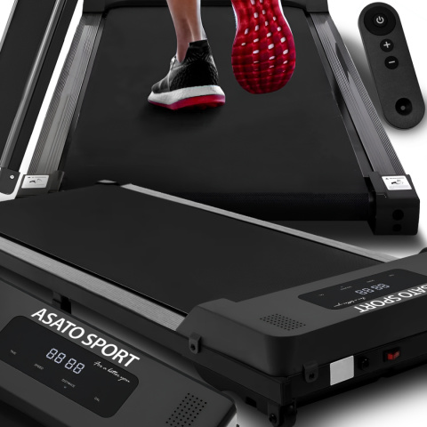 Bieżnia Domowa 1-8 KM/H do Chodzenia Spacerów ASATO SPORT Elektryczna z Pilotem Wyświetlaczem Prędkość 110kg Bieżnia Domowa 1-8 KM/H do Chodzenia Spacerów ASATO SPORT Elektryczna z Pilotem Wyświetlaczem Prędkość 110kg