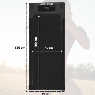 Bieżnia Domowa 1-8 KM/H do Chodzenia Spacerów ASATO SPORT Elektryczna z Pilotem Wyświetlaczem Prędkość 110kg