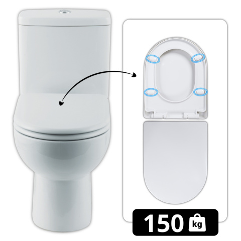 Deska Sedesowa Wolnoopadająca 0041-2 WC Twarda Wypinana Uniwersalna Mocna Klozetowa