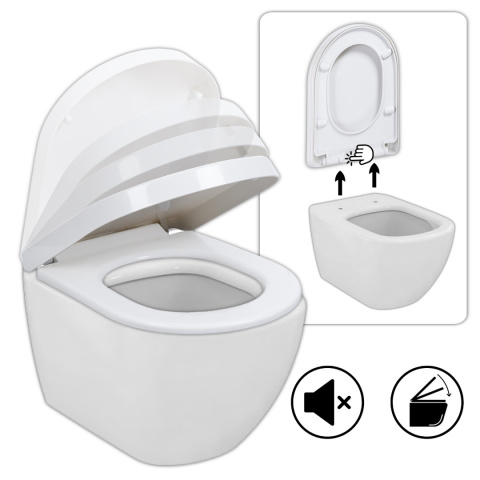 Deska Sedesowa Wolnoopadająca 0041-2 WC Twarda Wypinana Uniwersalna Mocna Klozetowa