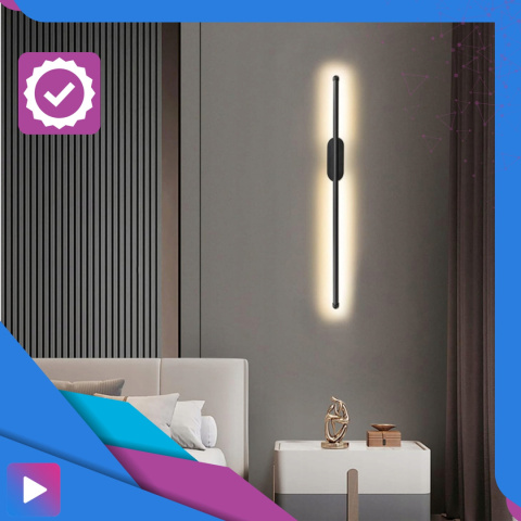 Lampa Ścienna Kinkiet LED Barwa Ciepła 15W 100cm Premium Czarna Lampa Ścienna Kinkiet LED Barwa Ciepła 15W 100cm Premium Czarna