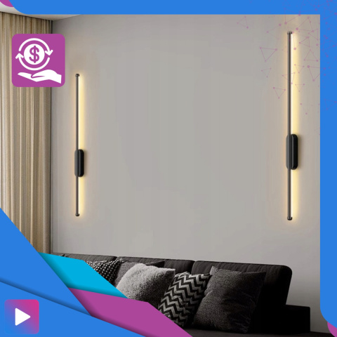 Lampa Ścienna Kinkiet LED Barwa Ciepła 15W 100cm Premium Czarna Lampa Ścienna Kinkiet LED Barwa Ciepła 15W 100cm Premium Czarna