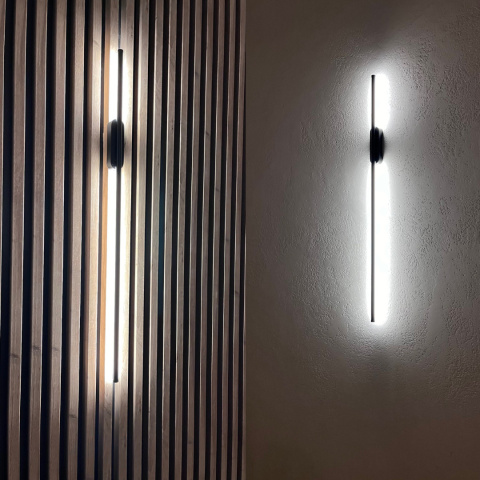 Lampa Ścienna Kinkiet LED Barwa Ciepła 15W 100cm Premium Czarna Lampa Ścienna Kinkiet LED Barwa Ciepła 15W 100cm Premium Czarna