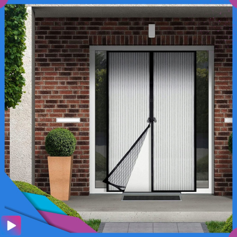Moskitiera na Drzwi Balkonowe Magnetyczna ASATO® - 100x210cm 18 Magnesów - Bezszwowe Uszczelnienie - Montaż 5 Min Moskitiera na Drzwi Balkonowe Magnetyczna ASATO® - 100x210cm 18 Magnesów - Bezszwowe Uszczelnienie - Montaż 5 Min