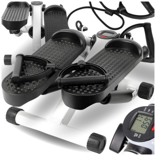 Stepper Skrętny z Linkami Steper Do Ćwiczeń z Linkami Ekspanderami + licznik LCD