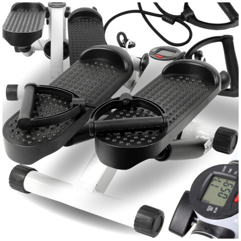 Stepper Skrętny z Linkami Steper Do Ćwiczeń z Linkami Ekspanderami + licznik LCD