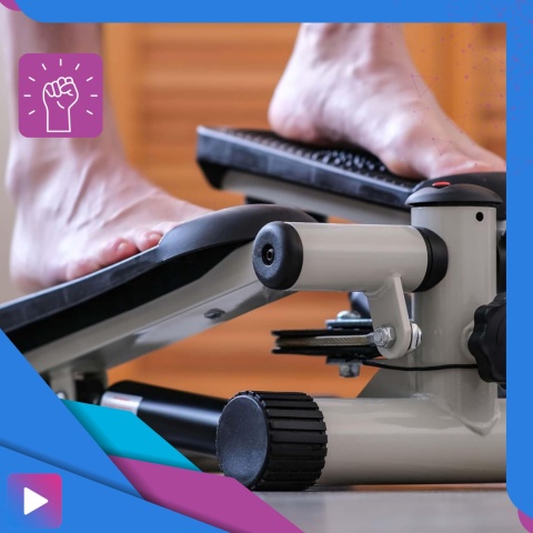 Stepper Skrętny z Linkami Steper Do Ćwiczeń z Linkami Ekspanderami + licznik LCD