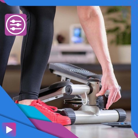 Stepper Skrętny z Linkami Steper Do Ćwiczeń z Linkami Ekspanderami + licznik LCD