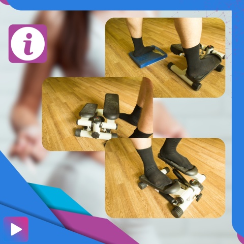 Stepper Skrętny z Linkami Steper Do Ćwiczeń z Linkami Ekspanderami + licznik LCD