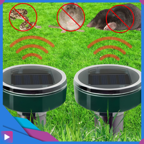 Odstraszacz Na Krety Gryzonie Nornicec ASATO® - Solarny Zestaw 4 szt. - Zasięg 3400m² - IP44 Wodoodporny Odstraszacz Na Krety Gryzonie Nornicec ASATO® - Solarny Zestaw 4 szt. - Zasięg 3400m² - IP44 Wodoodporny