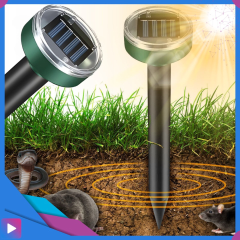 Odstraszacz Na Krety Gryzonie Nornicec ASATO® - Solarny Zestaw 4 szt. - Zasięg 3400m² - IP44 Wodoodporny Odstraszacz Na Krety Gryzonie Nornicec ASATO® - Solarny Zestaw 4 szt. - Zasięg 3400m² - IP44 Wodoodporny