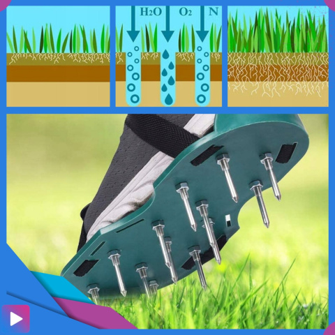 Aerator Ogrodowy Do Trawy Trawnika ASATO® - Metalowe Kolce 3,5cm - 2 Nakładki na Buty - Uniwersalny Aerator Ogrodowy Do Trawy Trawnika ASATO® - Metalowe Kolce 3,5cm - 2 Nakładki na Buty - Uniwersalny