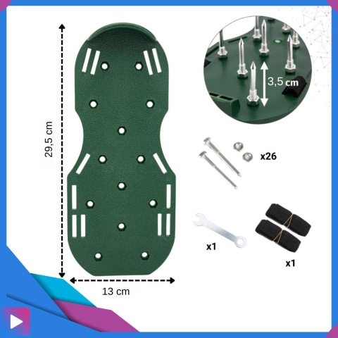 Aerator Ogrodowy Do Trawy Trawnika ASATO® - Metalowe Kolce 3,5cm - 2 Nakładki na Buty - Uniwersalny Aerator Ogrodowy Do Trawy Trawnika ASATO® - Metalowe Kolce 3,5cm - 2 Nakładki na Buty - Uniwersalny