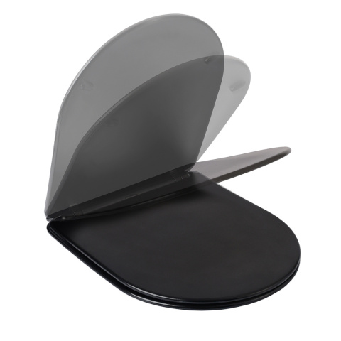 Deska Sedesowa Wolnoopadająca Czarna Duroplast ASATO® 0041-4 Antybakteryjna Twarda - Uniwersalna 42x36cm Czarna Deska Sedesowa Wolnoopadająca Czarna Duroplast ASATO® 0041-4 Antybakteryjna Twarda - Uniwersalna 42x36cm Czarna